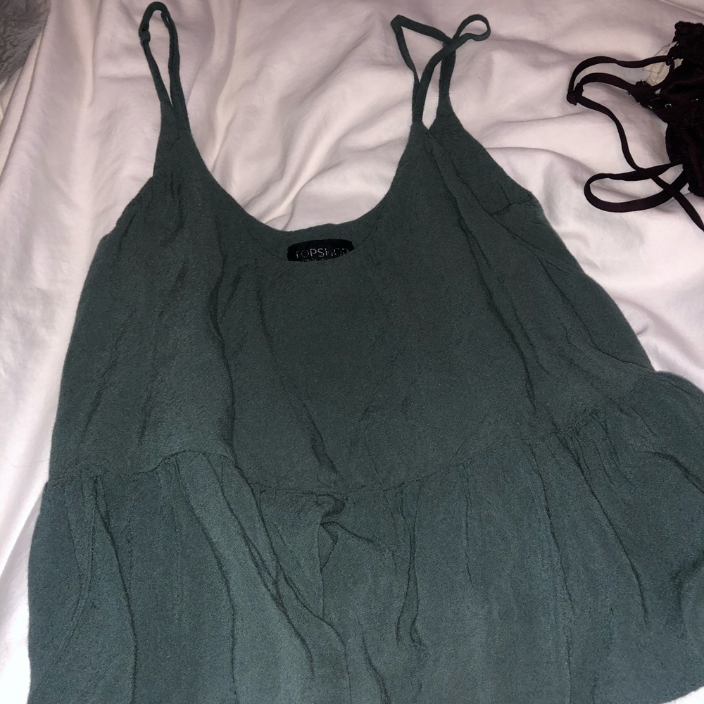 Green Tank Topshop